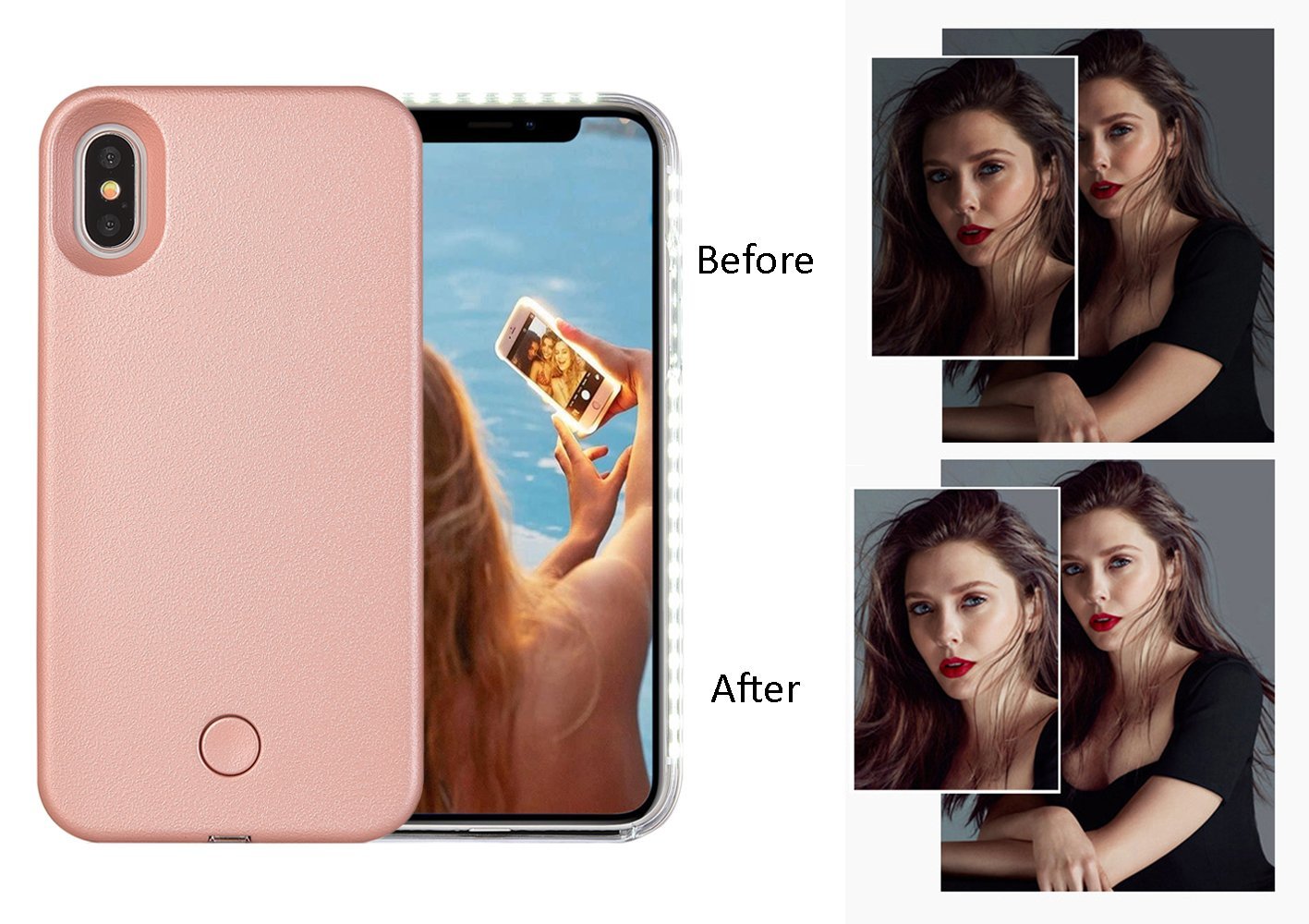 iPhone X Selfie light case